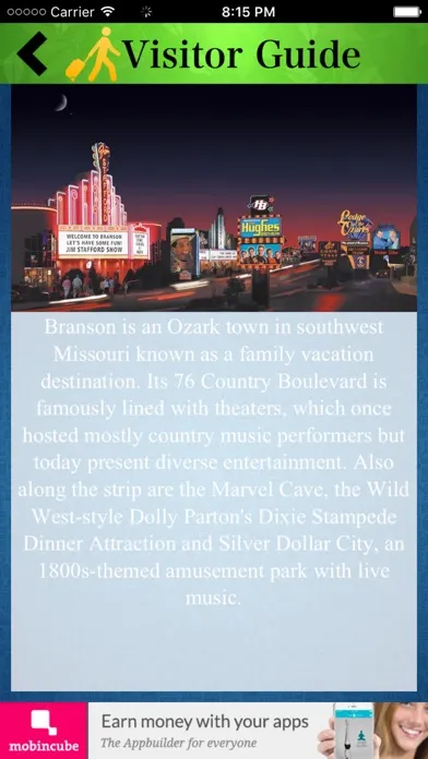 Captures d'écran de Branson Tourist Guide