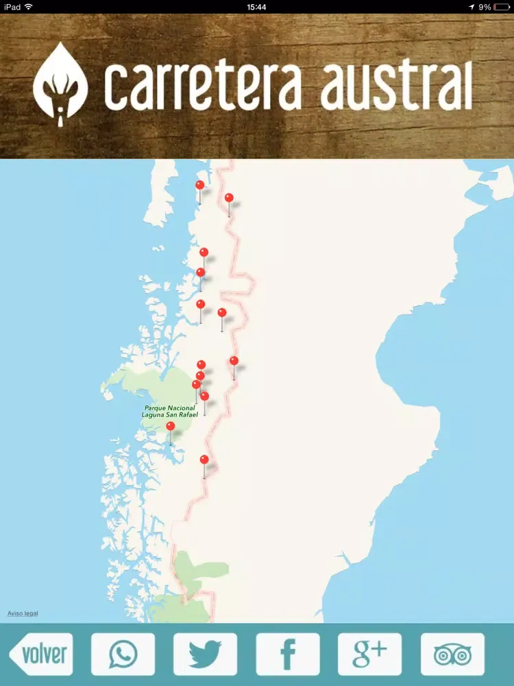 Capturas de tela do Carretera Austral iPad 