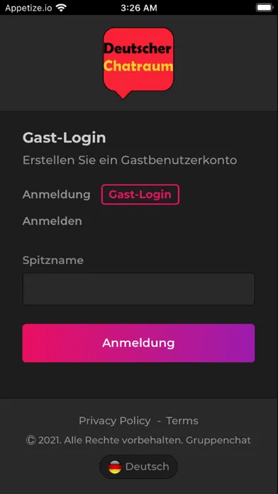 Deutscher Chatraum Ekran Görüntüleri