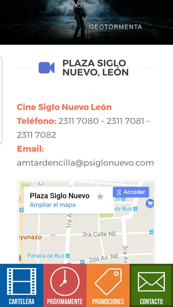 Tangkapan layar Cine Siglo Nuevo