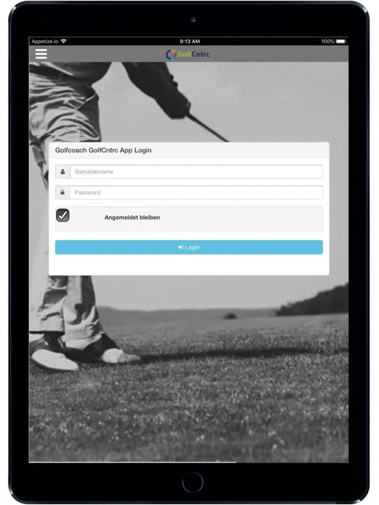 Tangkapan skrin GolfCntrc ABG iPad 
