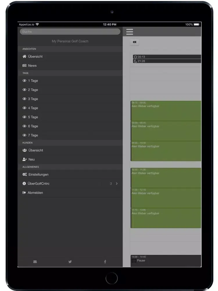 Captures d'écran de GolfCntrc - MPG iPad 