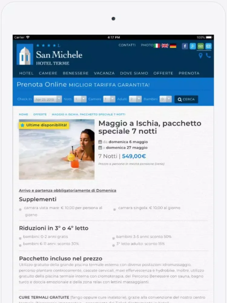 Capturas de pantalla de Hotel Terme San Michele iPad 