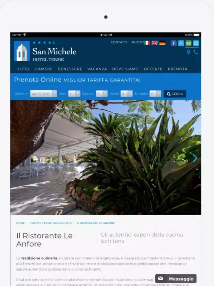 Capturas de pantalla de Hotel Terme San Michele iPad 