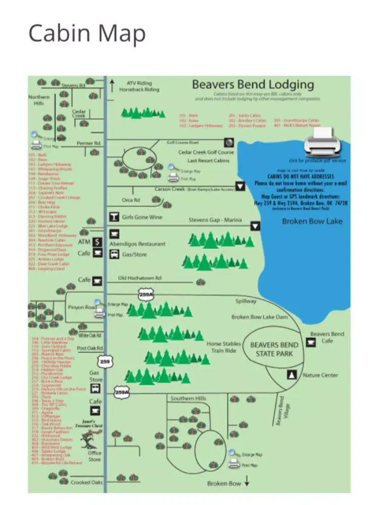 Ảnh chụp màn hình của Beavers Bend Lodging iPad 