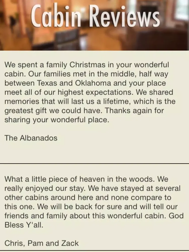 Ảnh chụp màn hình của Beavers Bend Lodging iPad 