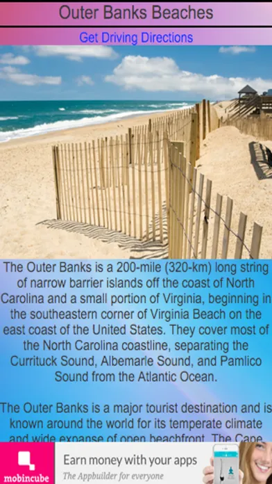 Capturas de tela do North Carolina Tourist Guide