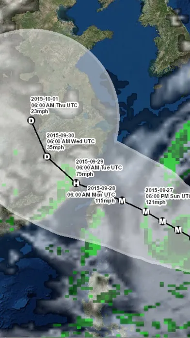 Captures d'écran de Pacific Hurricane Tracker