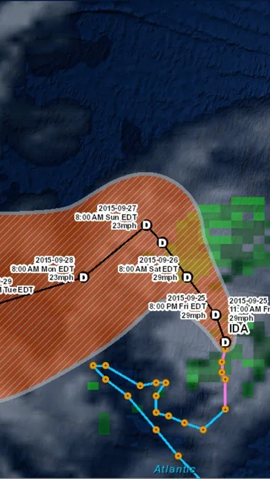 Capturas de pantalla de Atlantic Hurricane Tracker