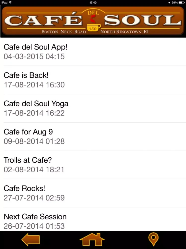 Cafe del Soul - Coffee house-style iPad  Screenshots