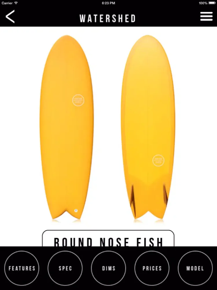 Скриншоты WATERSHED SURFBOARDS iPad 