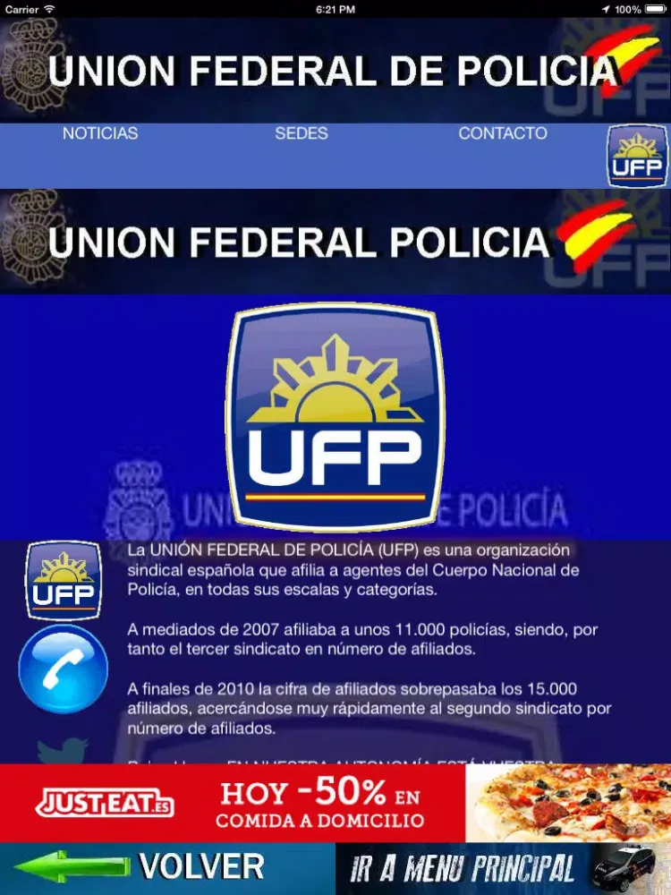 Captures d'écran de UFP - Union Federal de Policía a nivel nacional iPad 