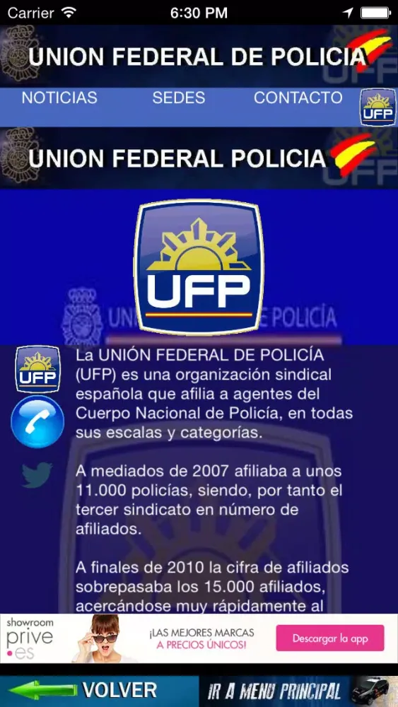 Captures d'écran de UFP - Union Federal de Policía a nivel nacional