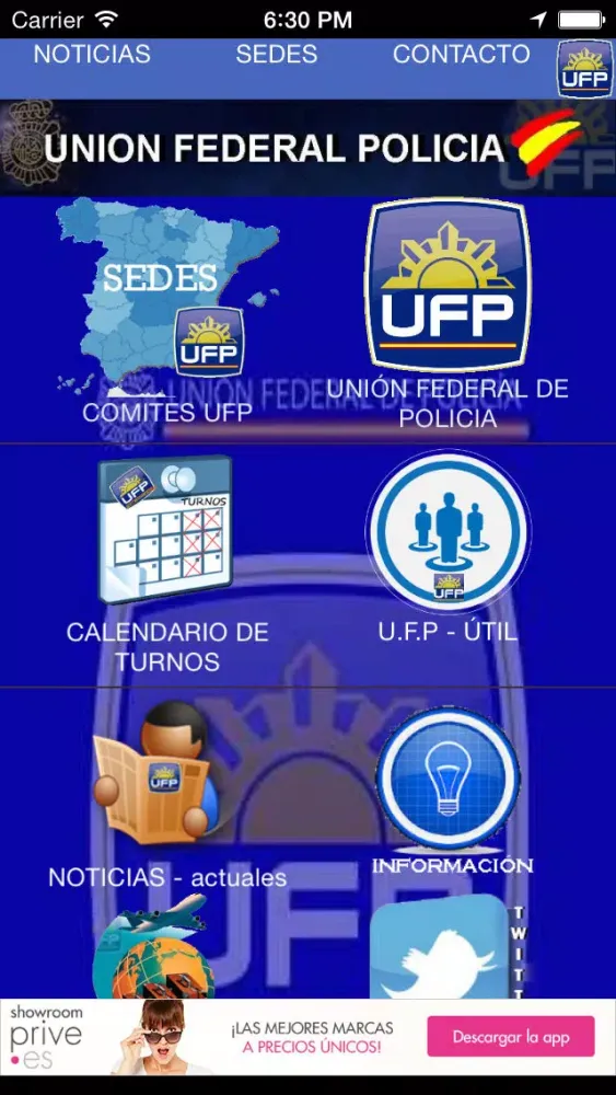 Captures d'écran de UFP - Union Federal de Policía a nivel nacional