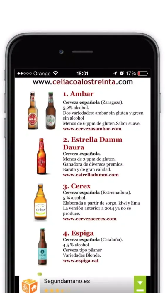 Cervezas Sin Gluten应用截图