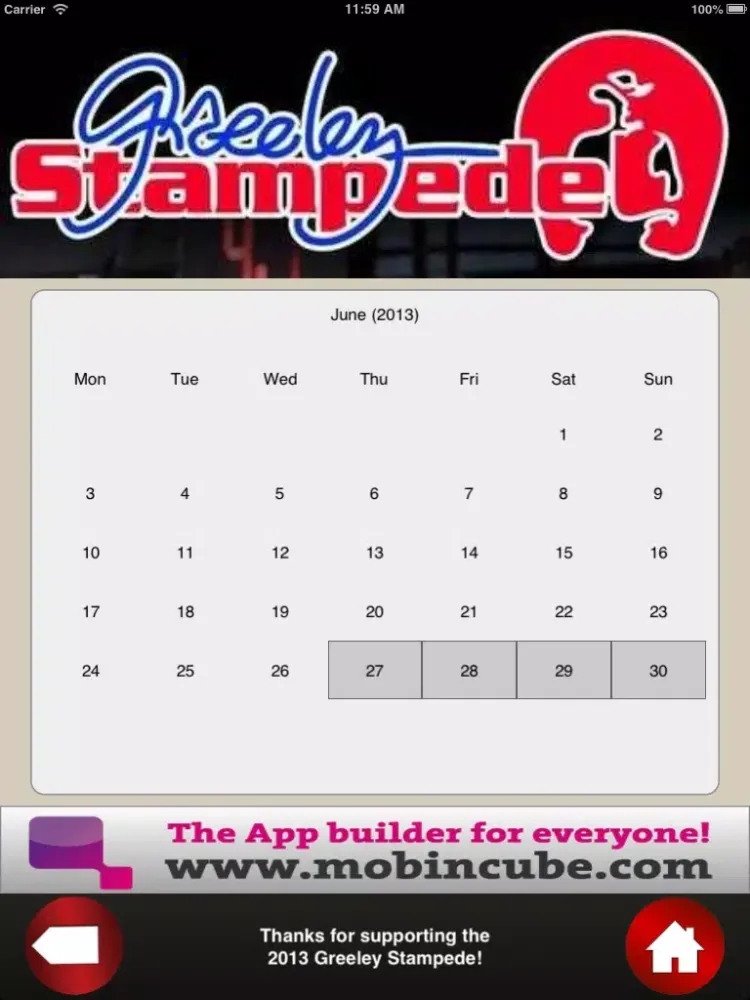 ภาพหน้าจอของ Greeley Stampede iPad 