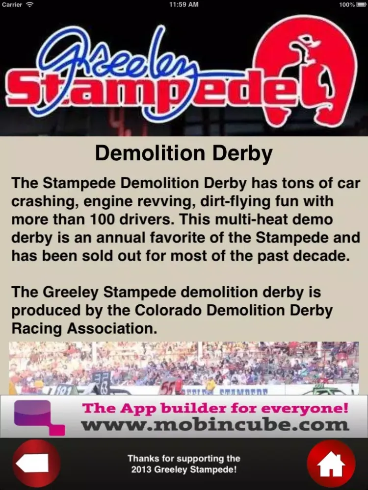 ภาพหน้าจอของ Greeley Stampede iPad 