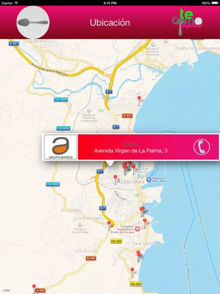 Zrzuty ekranu Te Como Algeciras - La guía gastronómica más completa iPad 