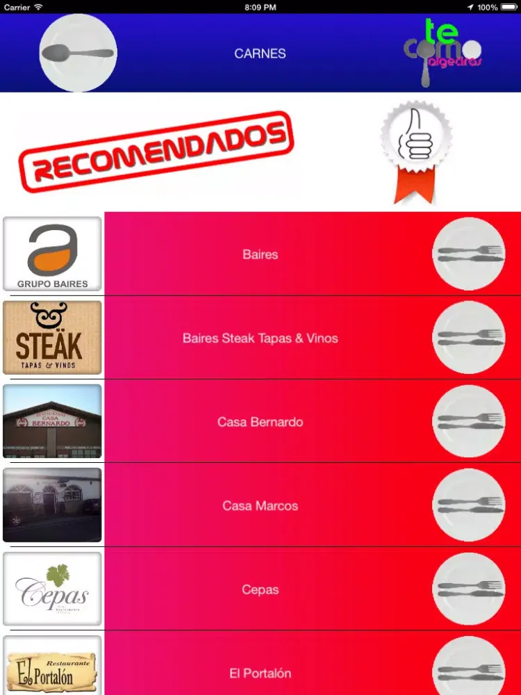 Zrzuty ekranu Te Como Algeciras - La guía gastronómica más completa iPad 