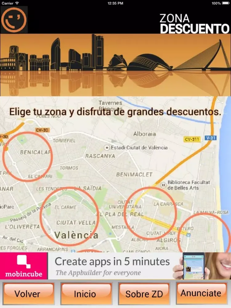 Tangkapan skrin Zona Descuento Valencia - descubre los mejores planes iPad 