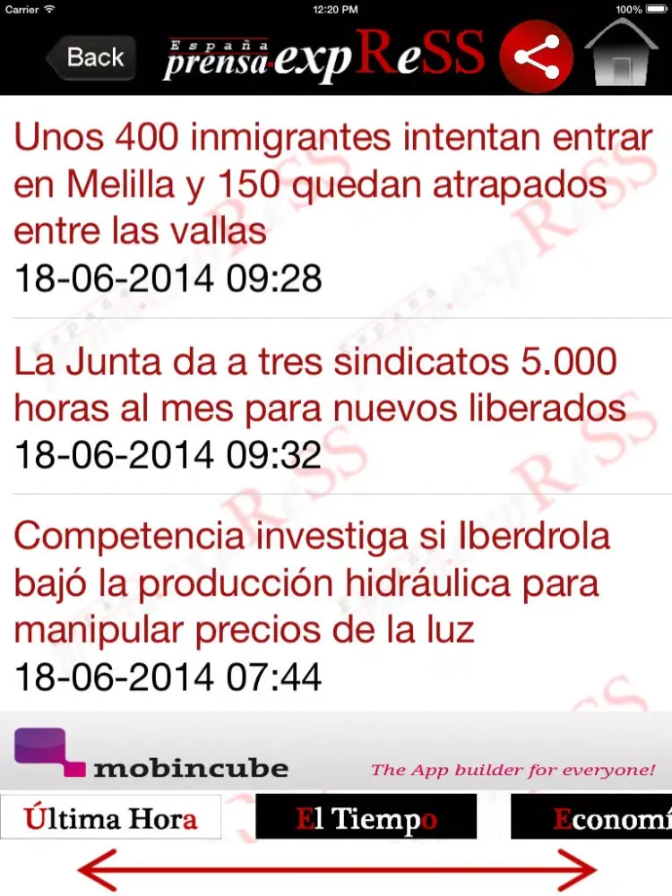 Zrzuty ekranu Prensa Express iPad 