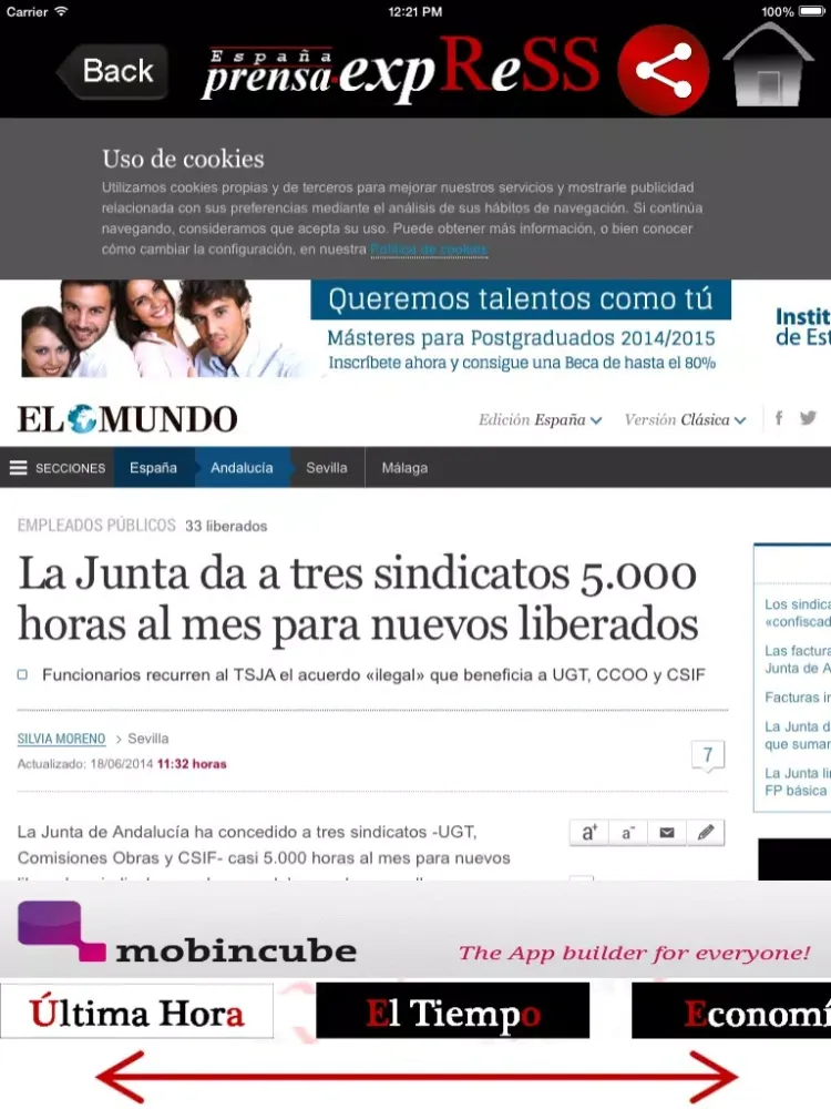 Zrzuty ekranu Prensa Express iPad 