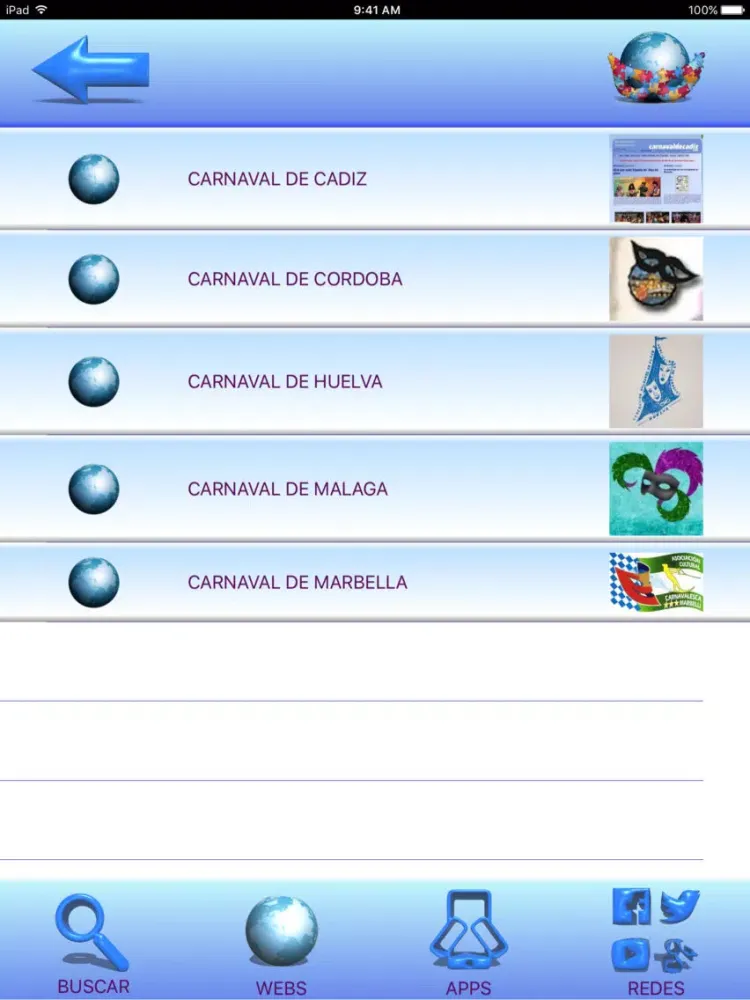 ภาพหน้าจอของ CARNAVAL WEB iPad 
