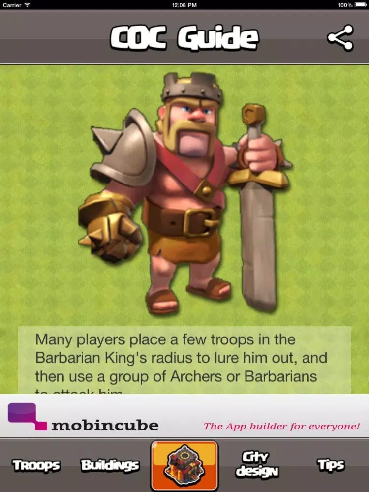 Tangkapan layar Guide for COC Edition - Tips,Tactics & Strategies with Troops and Resources calculator iPad 