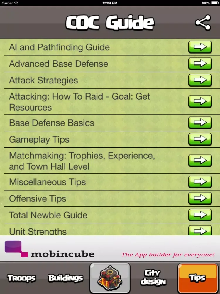 Tangkapan layar Guide for COC Edition - Tips,Tactics & Strategies with Troops and Resources calculator iPad 