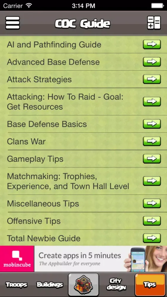 Tangkapan layar Guide for COC Edition - Tips,Tactics & Strategies with Troops and Resources calculator