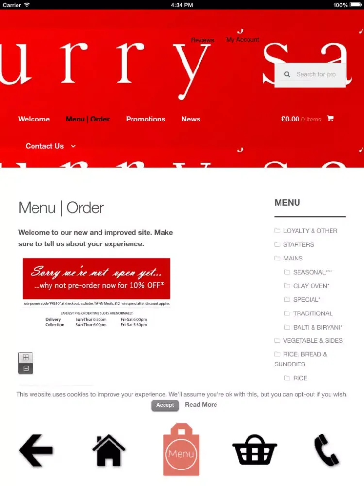 Скриншоты TiFFiN Dartford - Indian Takeaway UK iPad 