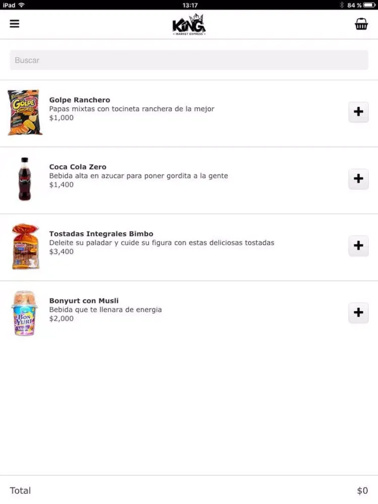 Capturas de pantalla de King Market Express iPad 