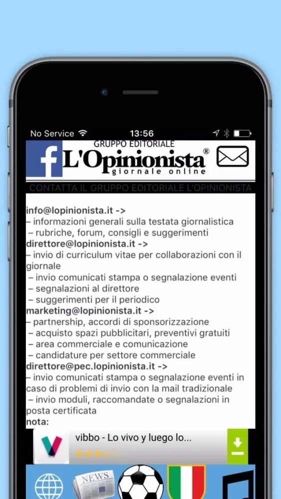 Capturas de pantalla de L'Opinionista Giornale Online - Notizie Italia