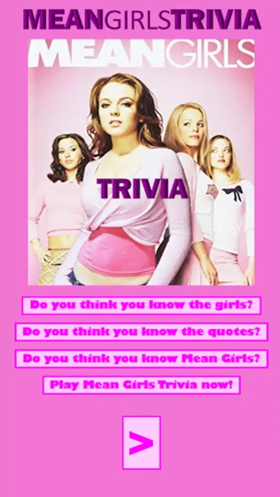 Captures d'écran de Mean Girls Trivia