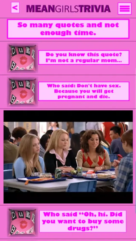 Captures d'écran de Mean Girls Trivia