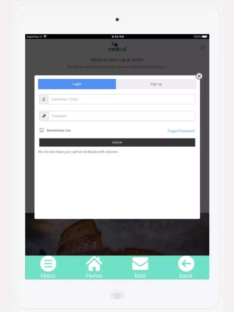 Medi-Call Italy iPad  स्क्रीनशॉट