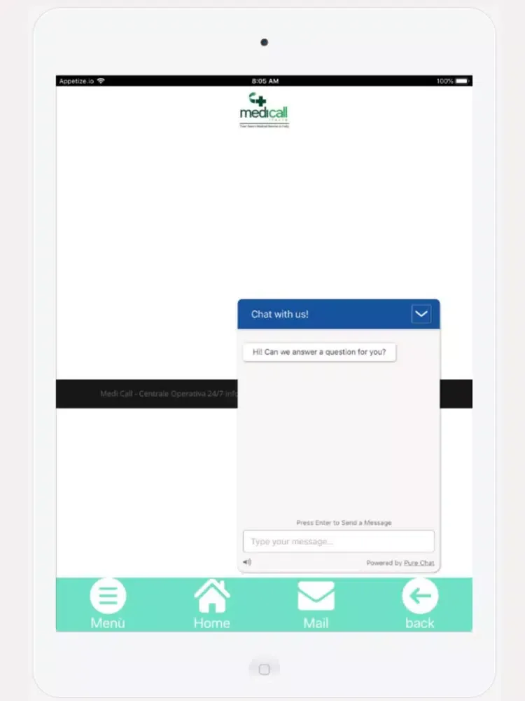 Medi-Call Italy iPad  स्क्रीनशॉट