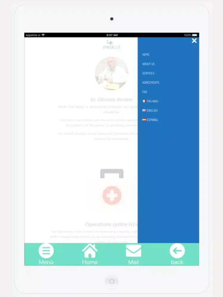 Medi-Call Italy iPad  स्क्रीनशॉट