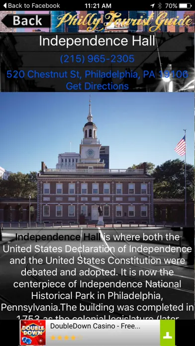 Zrzuty ekranu Philadelphia Tourist Guide