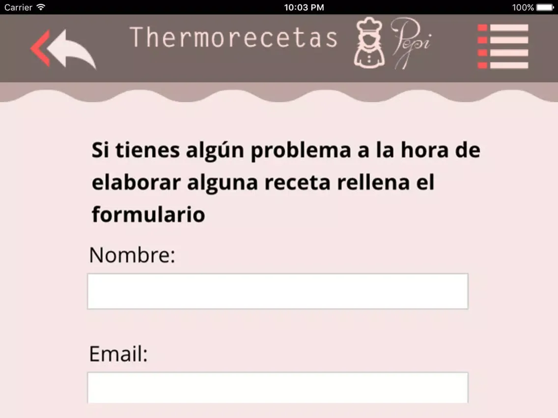 Captures d'écran de Recetas para Thermomix iPad 