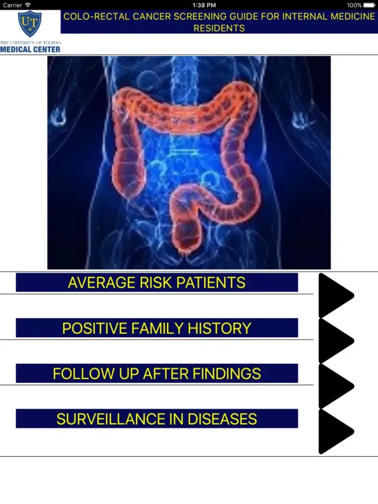 Capturas de pantalla de Colo-Rectal Cancer Screening iPad 