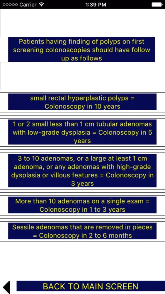 Capturas de pantalla de Colo-Rectal Cancer Screening
