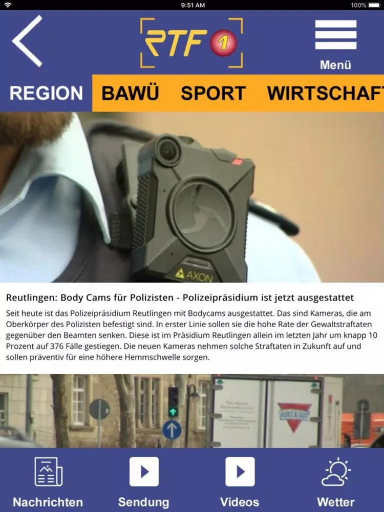 RTF1 Regionalfernsehen iPad  سکرین شاٹس