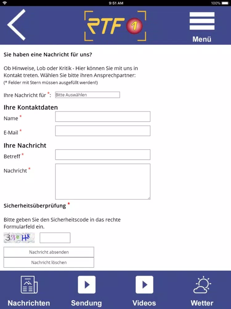 RTF1 Regionalfernsehen iPad  سکرین شاٹس