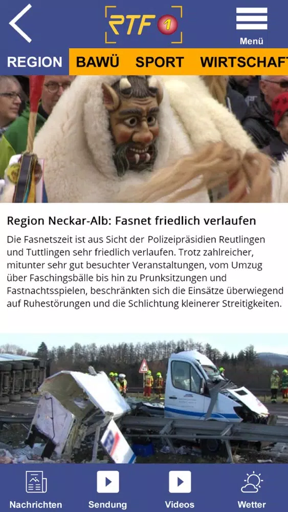 RTF1 Regionalfernsehen سکرین شاٹس