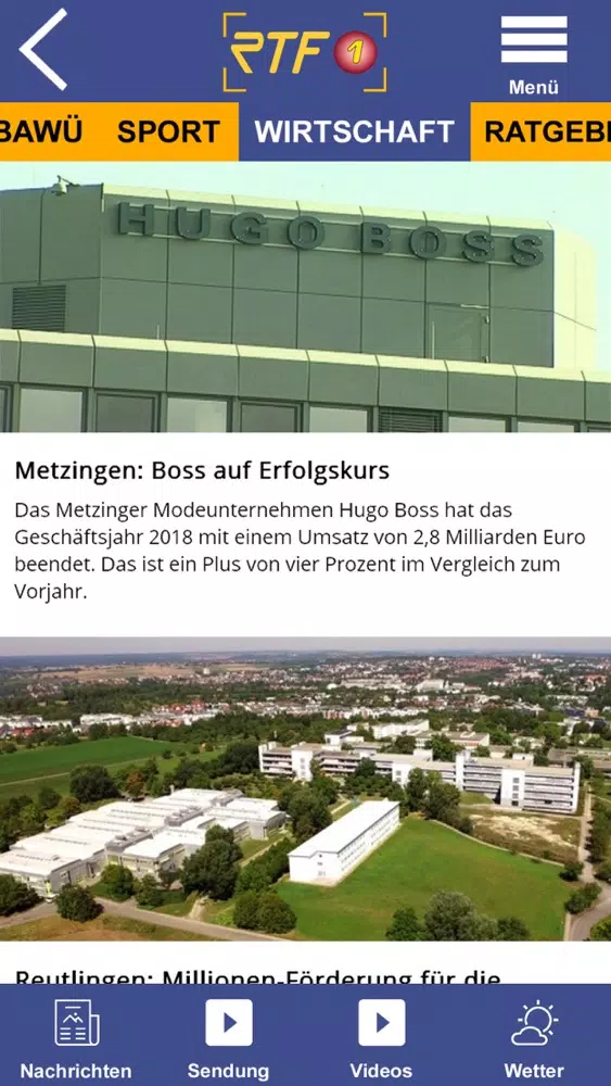 RTF1 Regionalfernsehen سکرین شاٹس