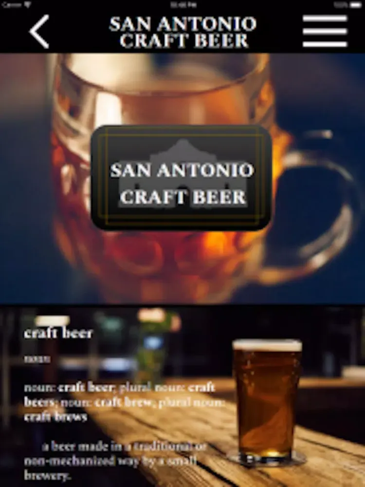 Tangkapan layar San Antonio Craft Beer iPad 