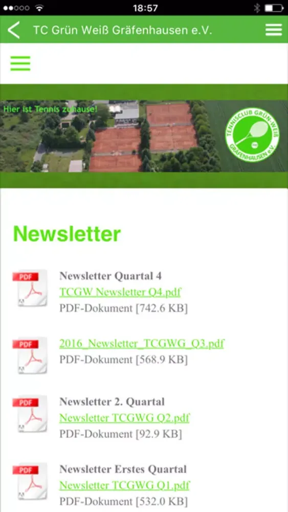 ภาพหน้าจอของ TC Grün-Weiß Gräfenhausen e.V.