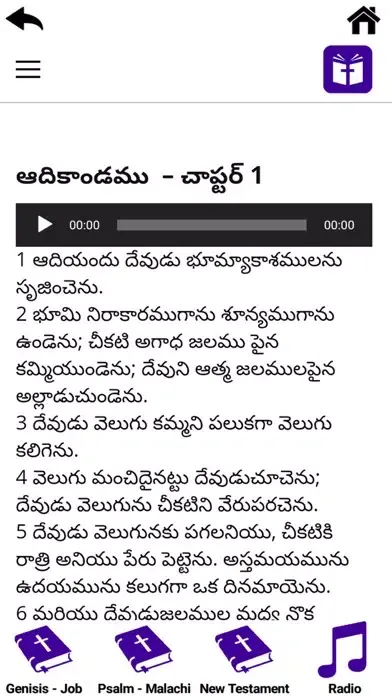 Captures d'écran de Telugu Audio Bible