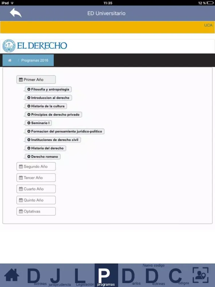 Zrzuty ekranu El Derecho Universitario iPad 
